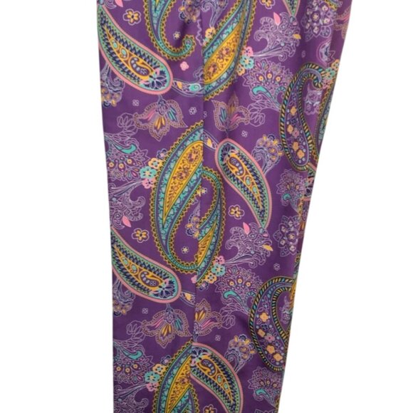 Loudmouth Golf Pants Men 40x32 Purple Pazeltine Paisley Floral Golfing Colorful - Picture 2 of 16